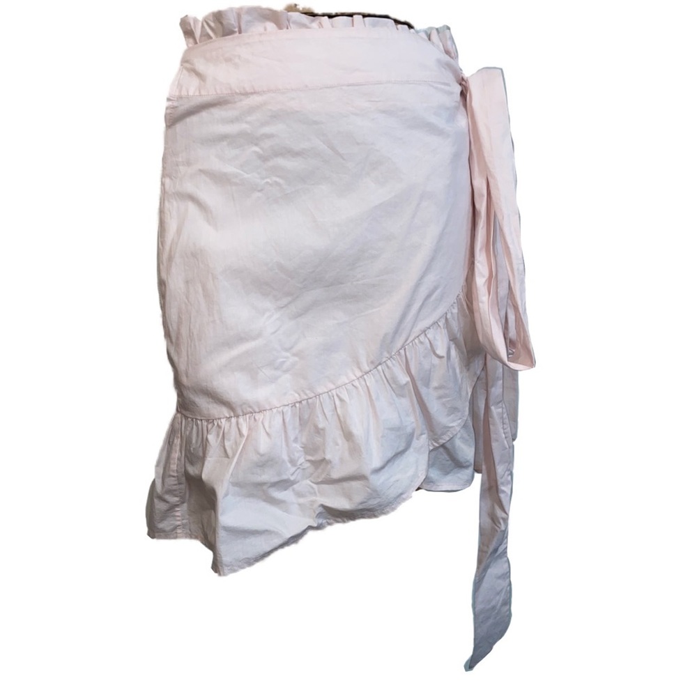 Chan Luu pink wrap miniskirt